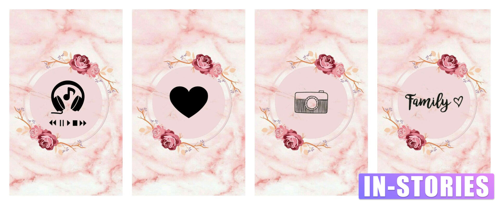 Love Friends Instagram Highlight Covers Pink - bmp-jelly